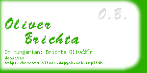 oliver brichta business card